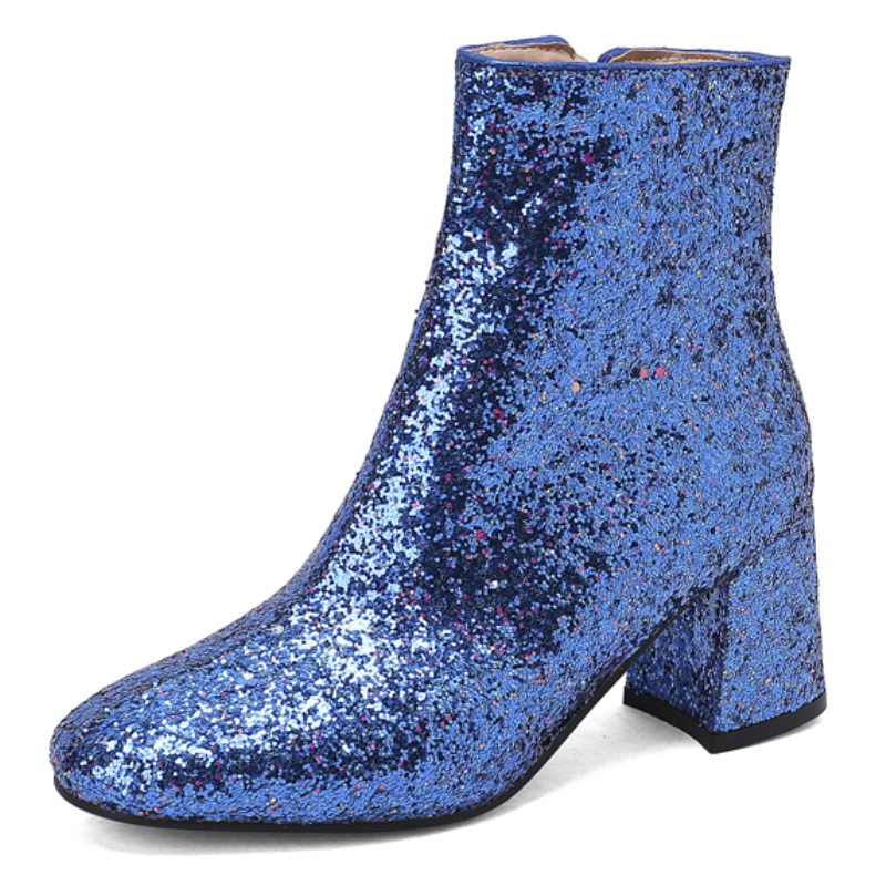Winter Cloth - Luxe dames enkellaarsjes met pailletten in