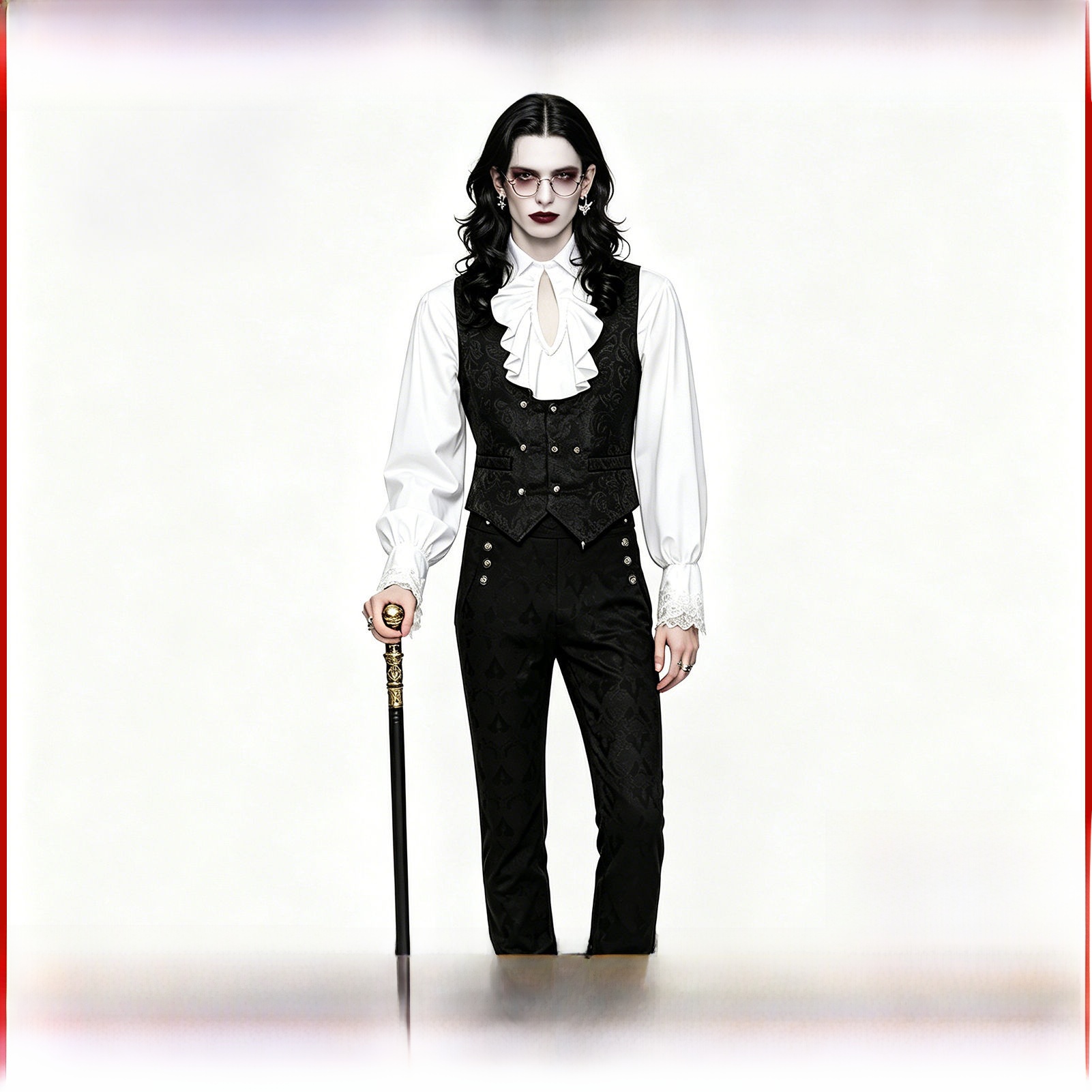 Winter Clothing Manufacturers - Herenmode Steampunk effenkleurige outfit vintage stijl