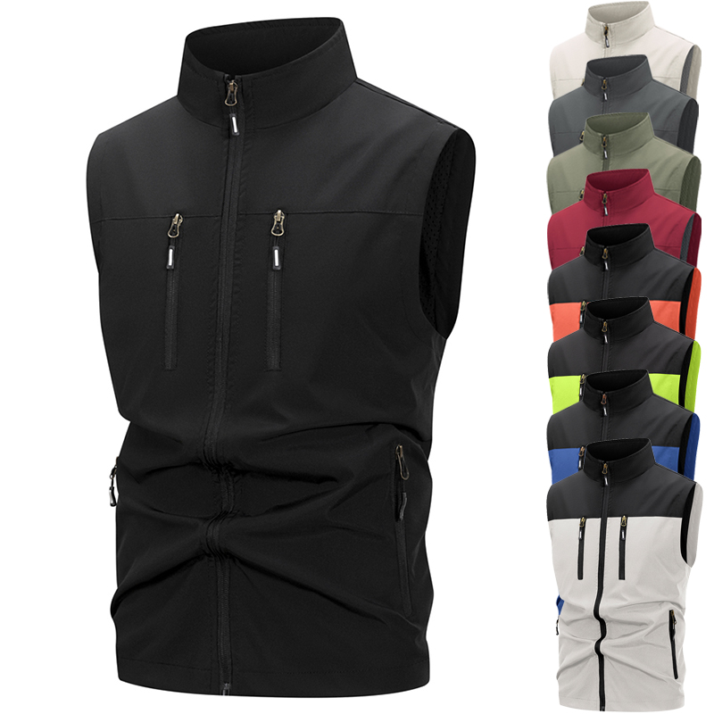 Winter Clothing Equipment - Lichtgewicht softshell-vest voor heren met ritszakken