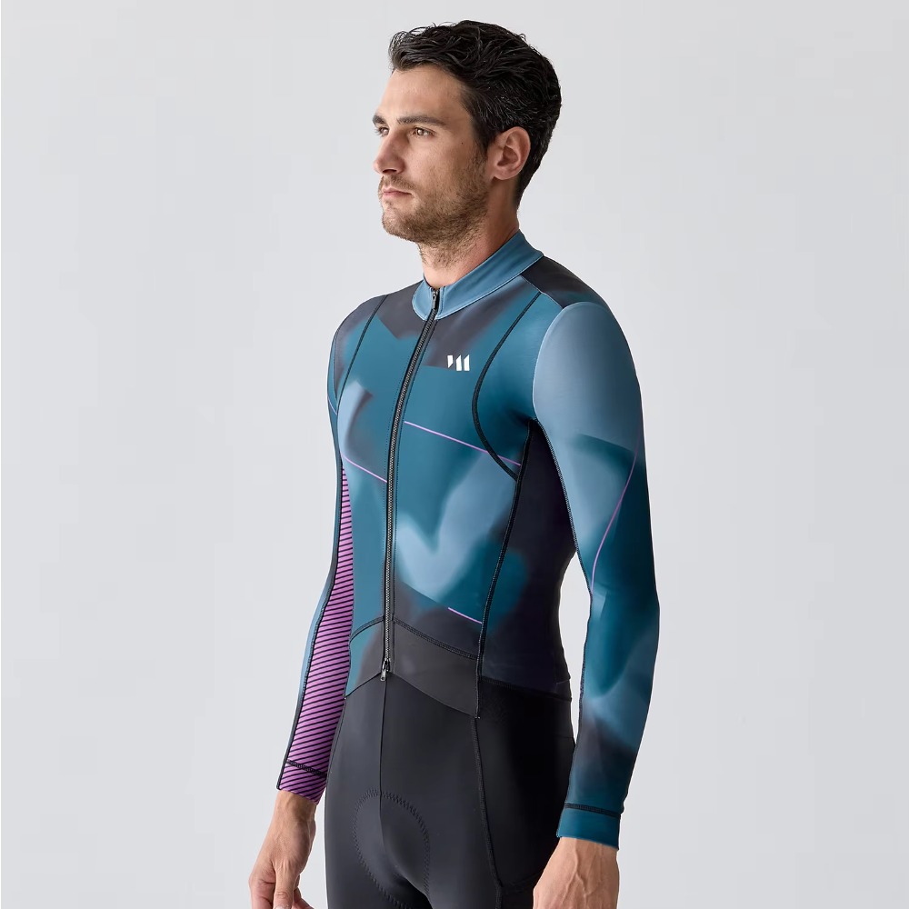 Winter Clothing Manufacturers - Thermische fietsjersey heren met ritszak, op