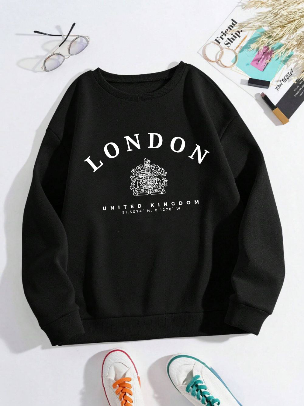 Winter Clothing London - Londen UK Koninklijke Badge Print Vrouwen