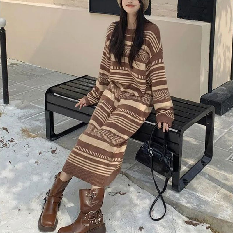 Vintage Gestreepte Gebreide La - Winter Clothing H&M recensie en prijs