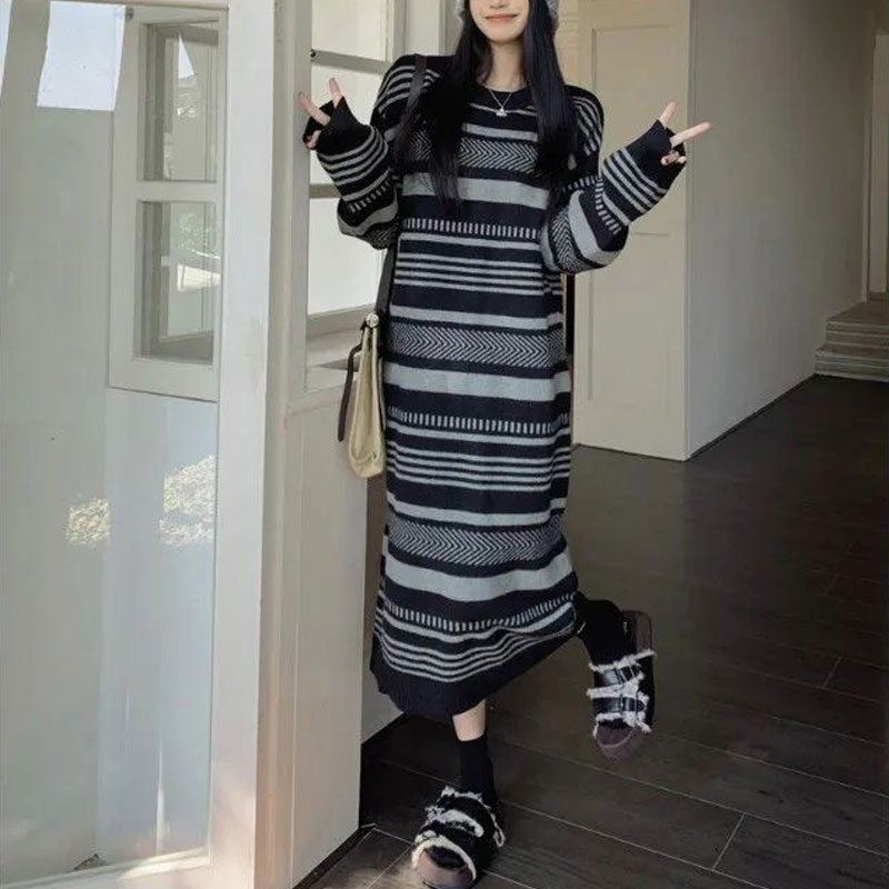Vintage Gestreepte Gebreide La - Winter Clothing H&M recensie en prijs