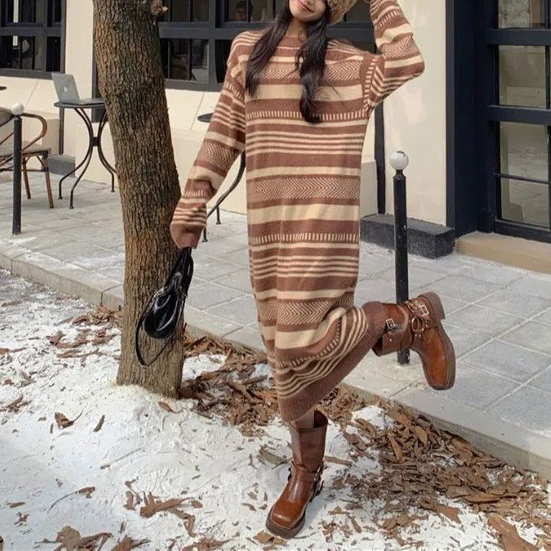 Vintage Gestreepte Gebreide La - Winter Clothing H&M recensie en prijs