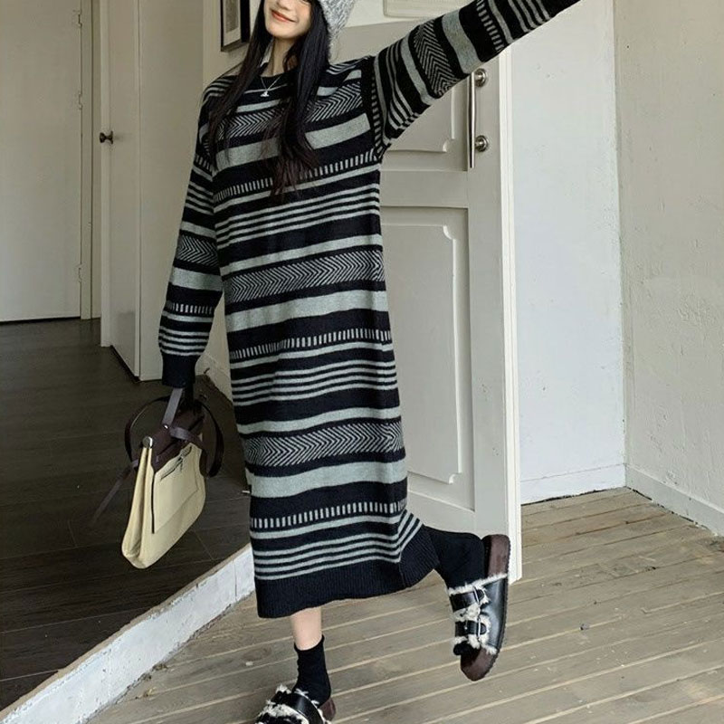 Vintage Gestreepte Gebreide La - Winter Clothing H&M recensie en prijs
