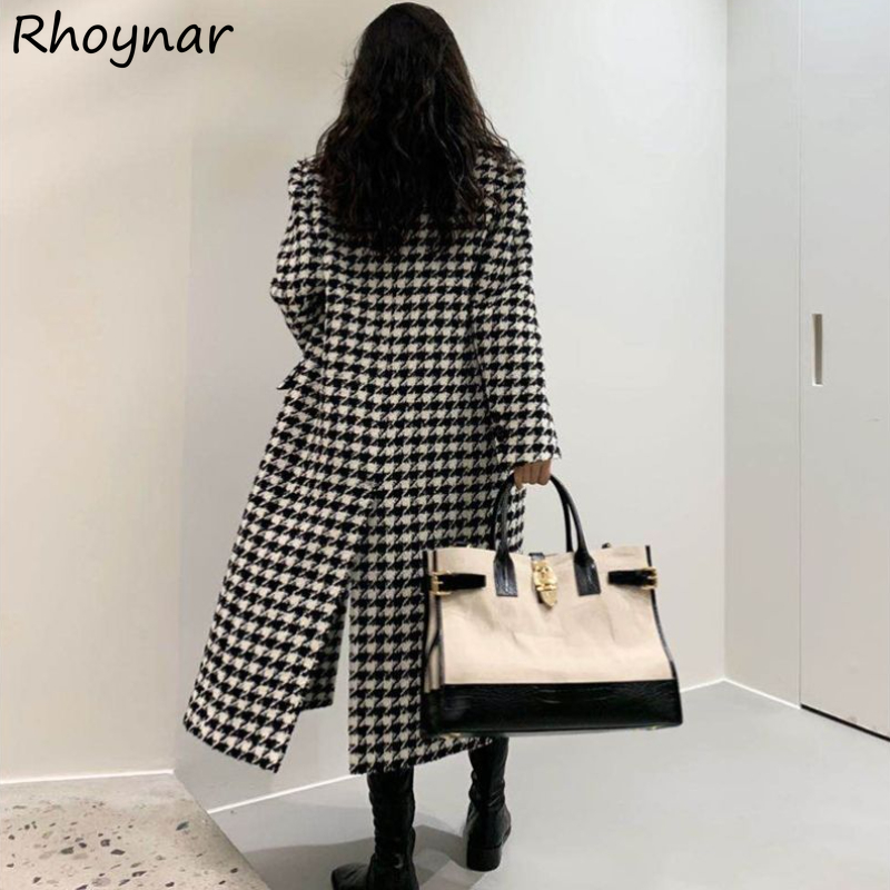 Houndstooth Blends Dames Lange - Winter Clothing In French recensie en prijs