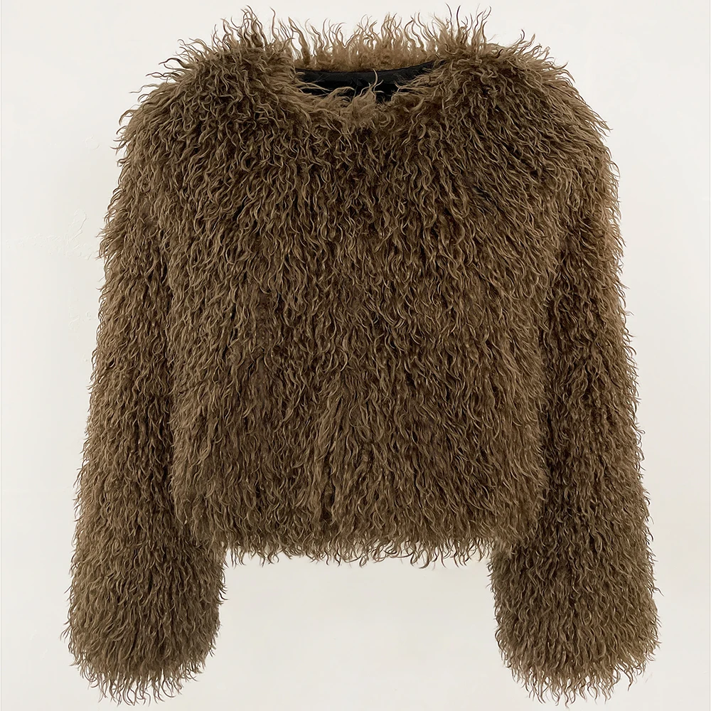 Nepbontjas Effen kleur Dames N - Winter Clothing Manufacturers recensie en prijs